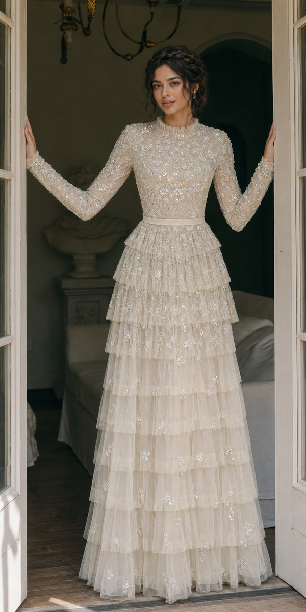 Lillibeth Couture Abiye Elbise - Ekru