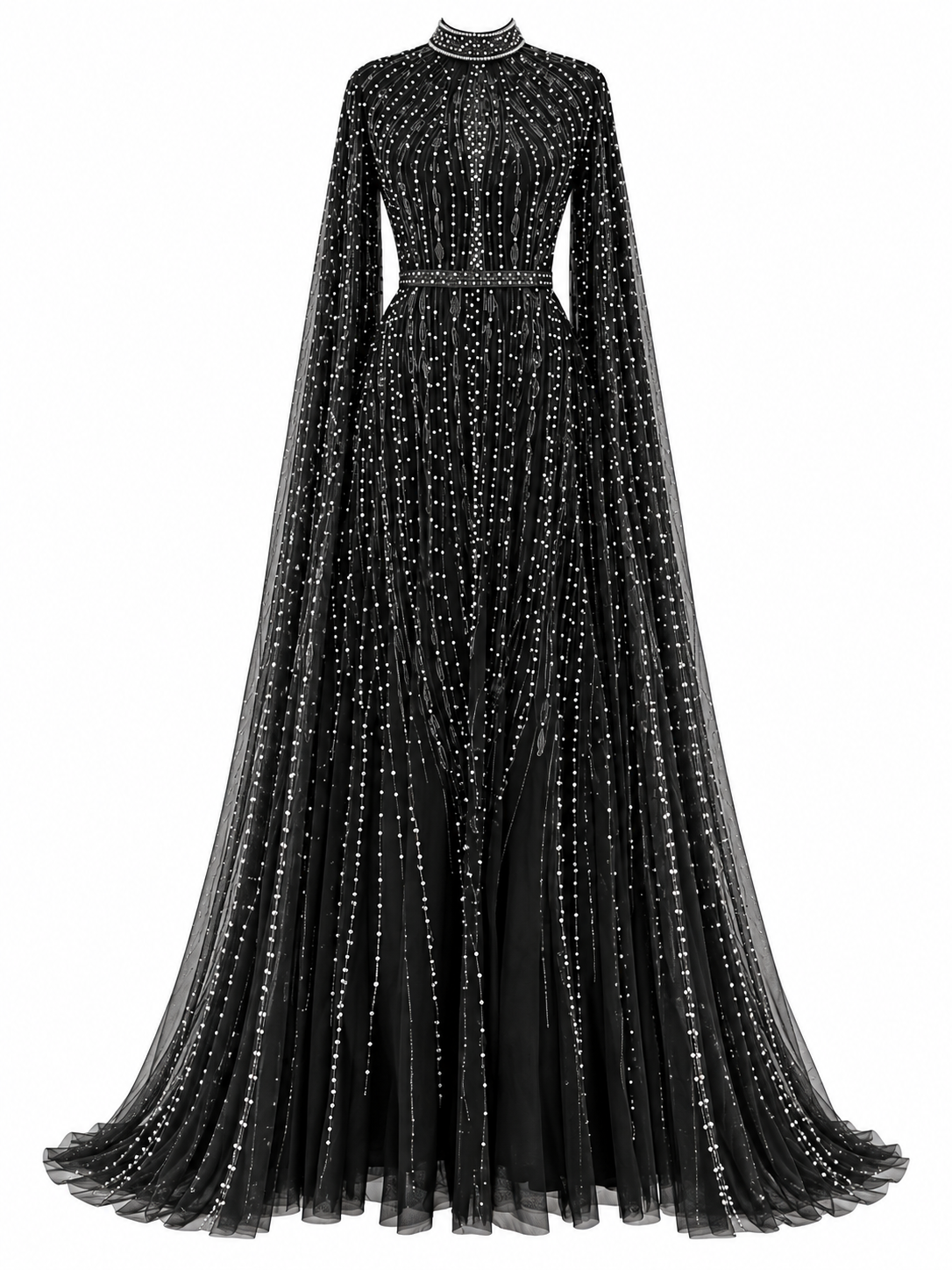 Couture Elarisse Modest Evening Dress - Black