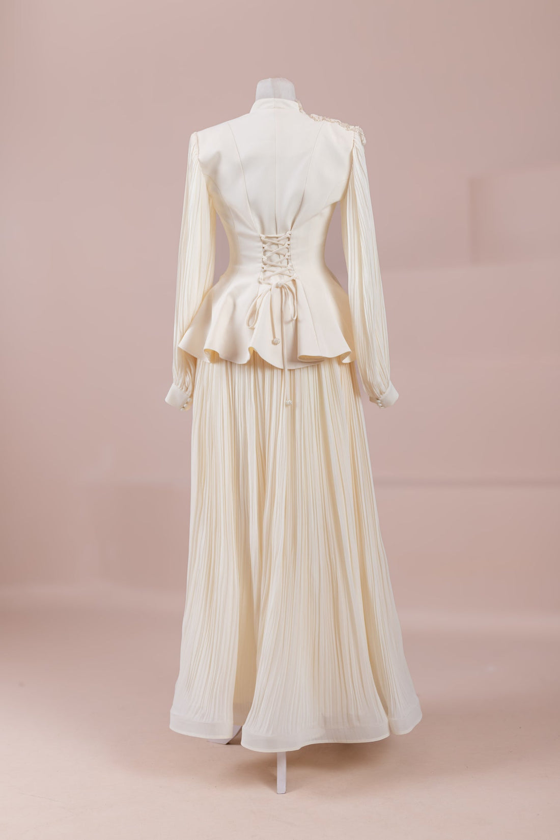 Limited Collection Peplum Jacket & Pleated Maxi Skirt Set – 3D Floral Embroidered Evening Ensemble