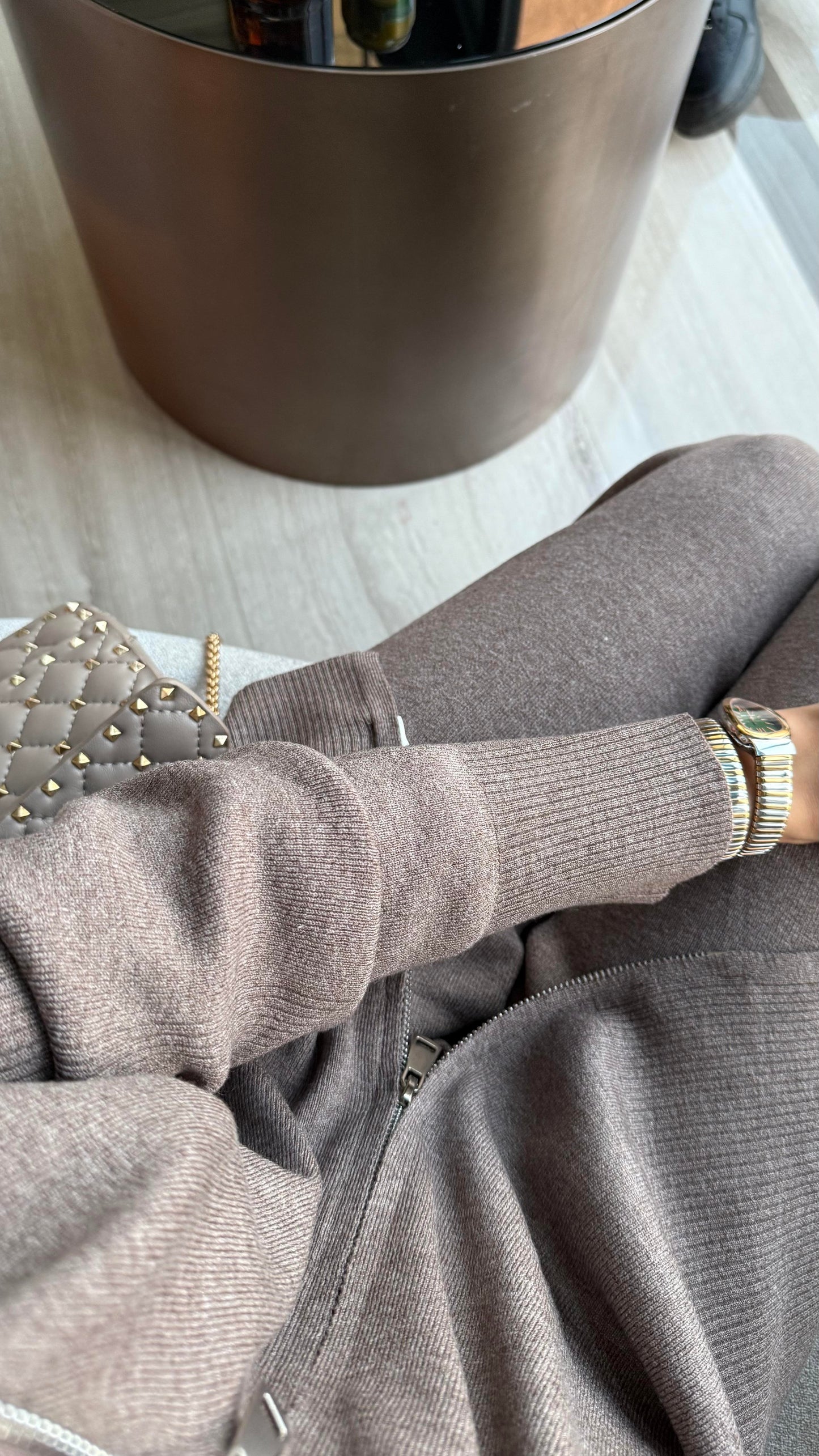 Two-Piece Knitwear Set – Mink