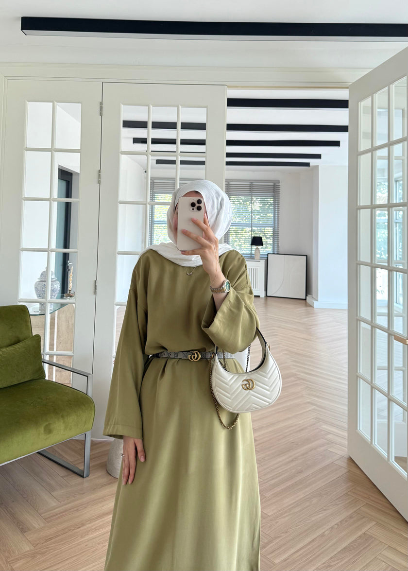 Tencel Basic Maxi Dress - Khaki