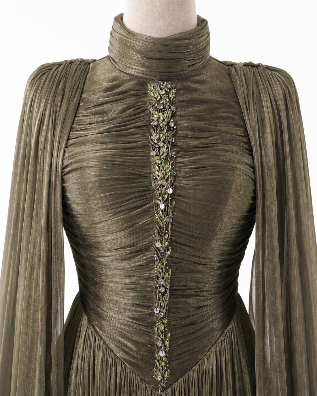 Mona Evening Dress - Khaki