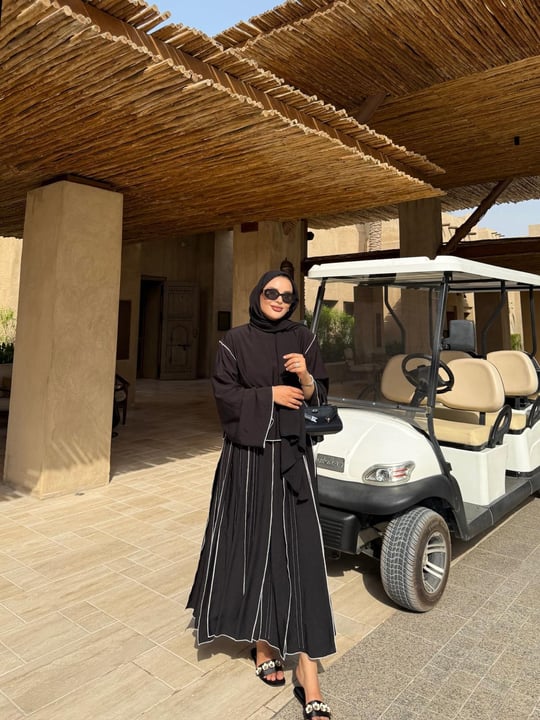 Black Pleated Maxi Skirt and Top Set