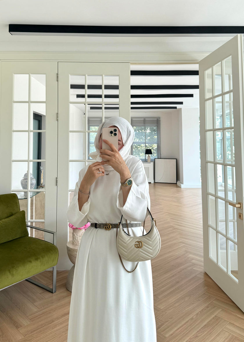 Tencel Basic Maxi Dress - White