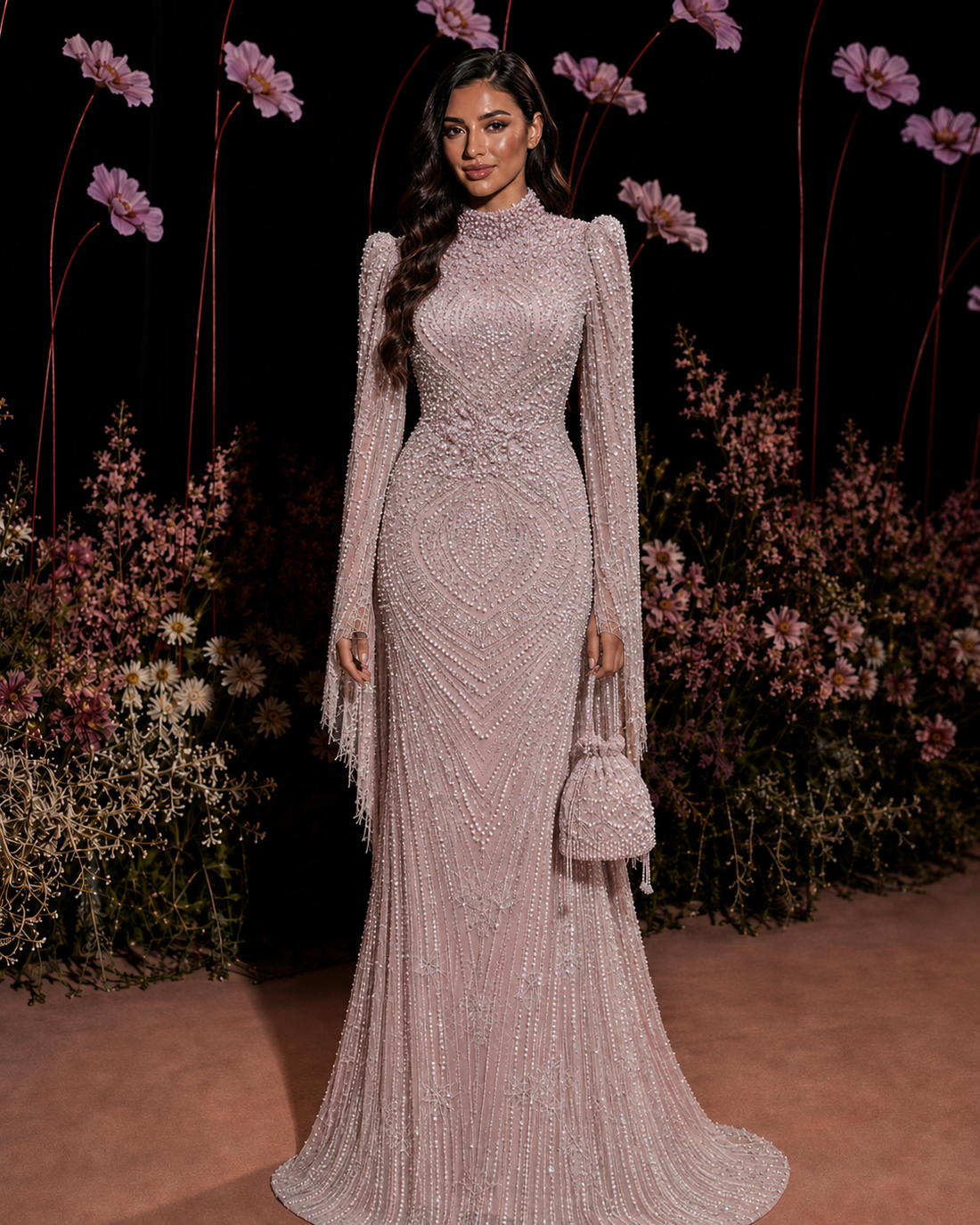 Camellia Evening Dress - Pink