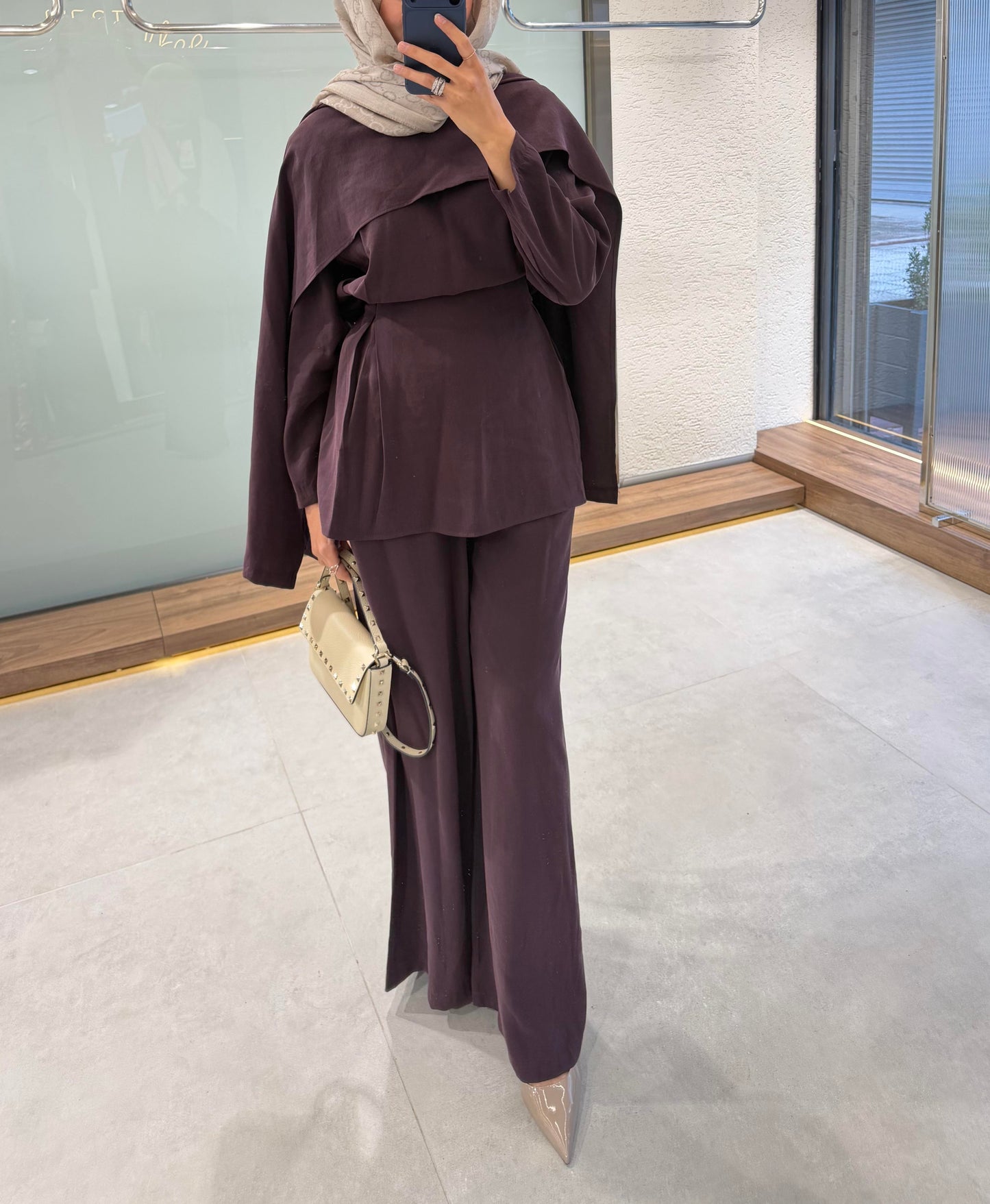 Vanilla Cape Set – Burgundy