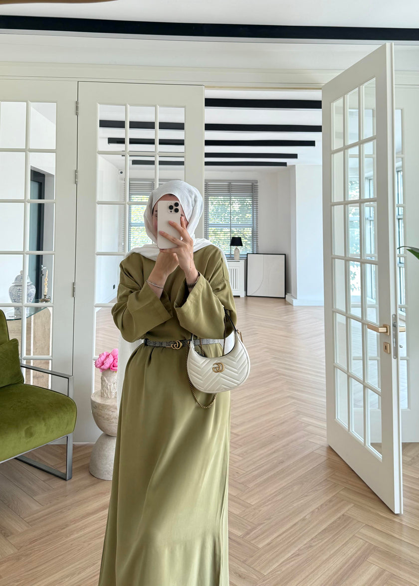 Tencel Basic Maxi Dress - Khaki