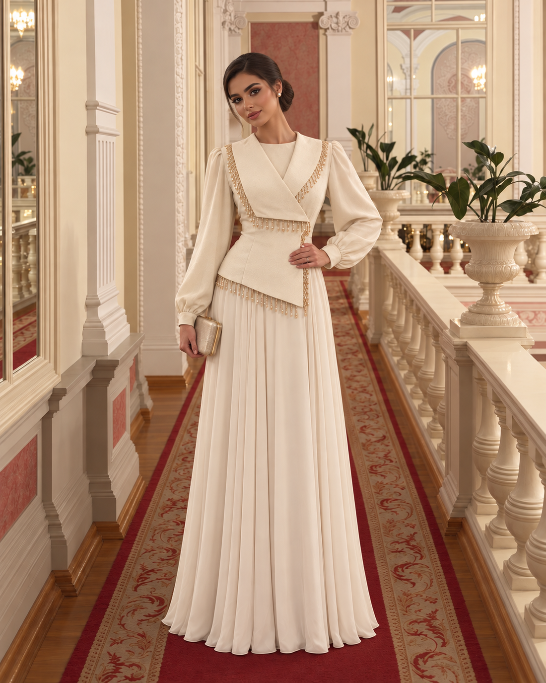 Haneen Dress - Beige