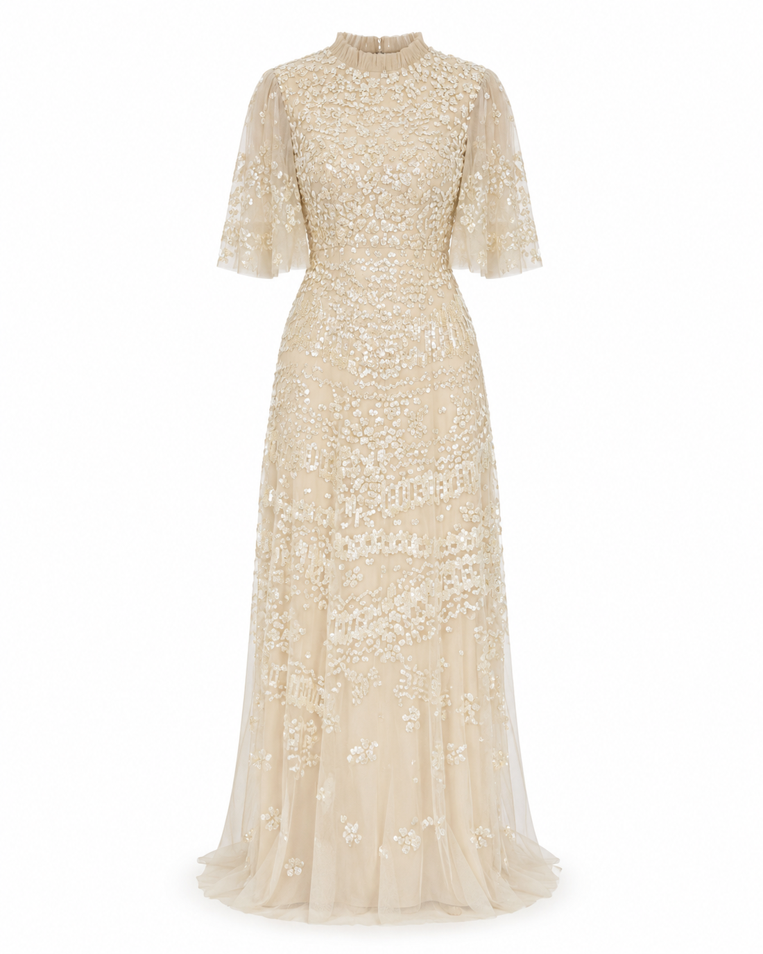 Couture Inaya Evening Dress - Beige
