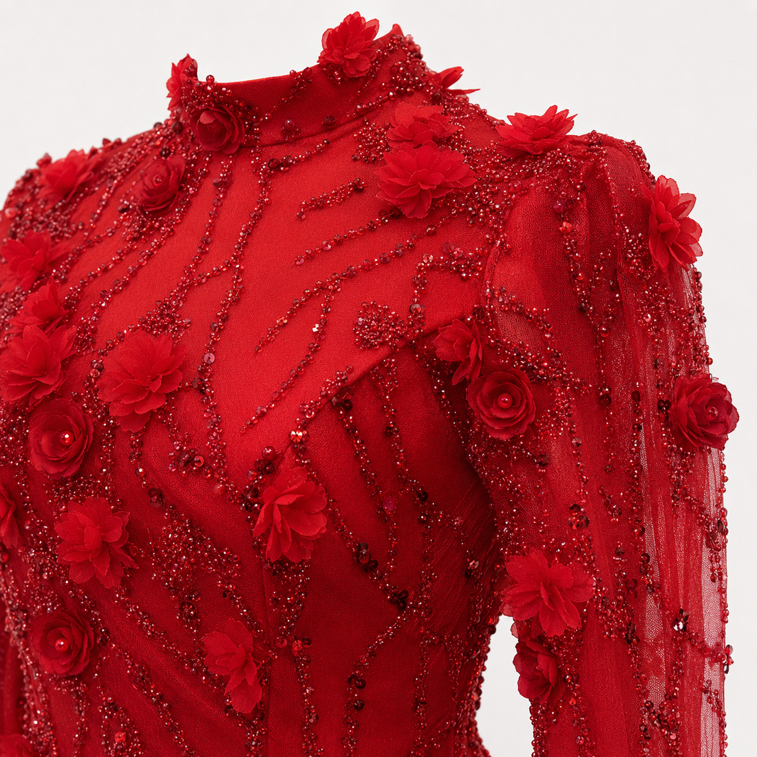 Marie Red Couture Dress