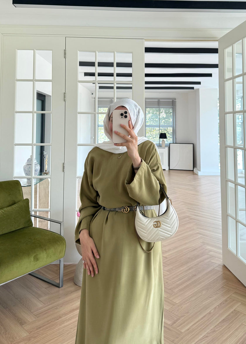 Tencel Basic Maxi Dress - Khaki