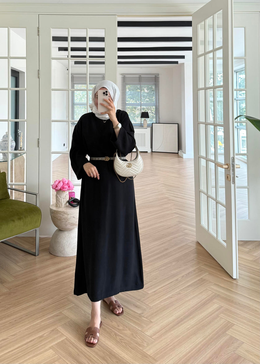 Tencel Basic Maxi Dress - Black