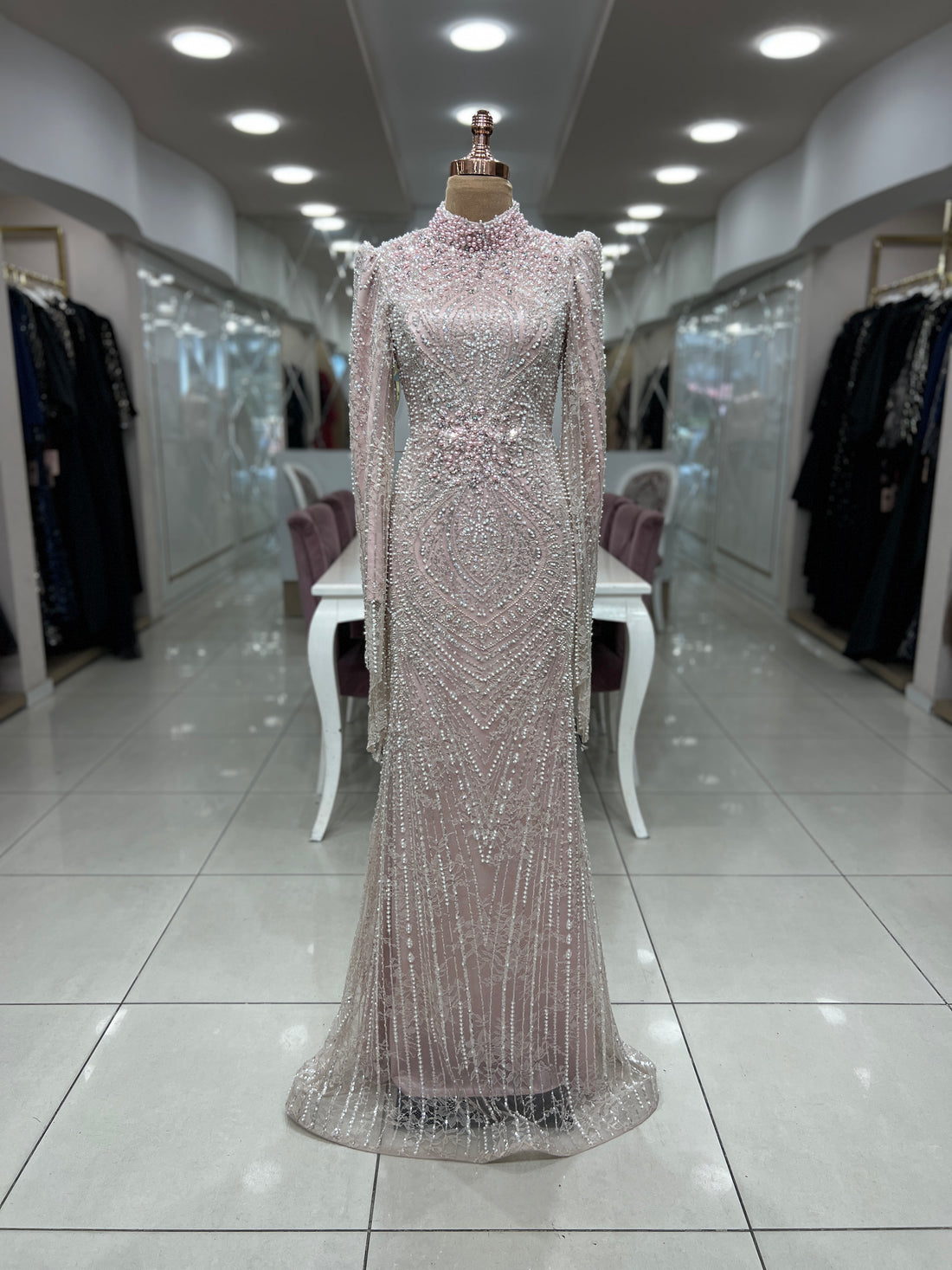 Camellia Evening Dress - Pink