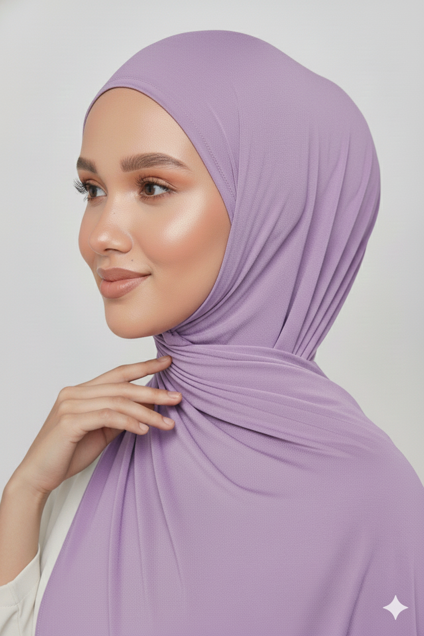 Sweet Lavender Premium Viscose Jersey Shawl | Luxurious Drape, Non-Slip Fabric