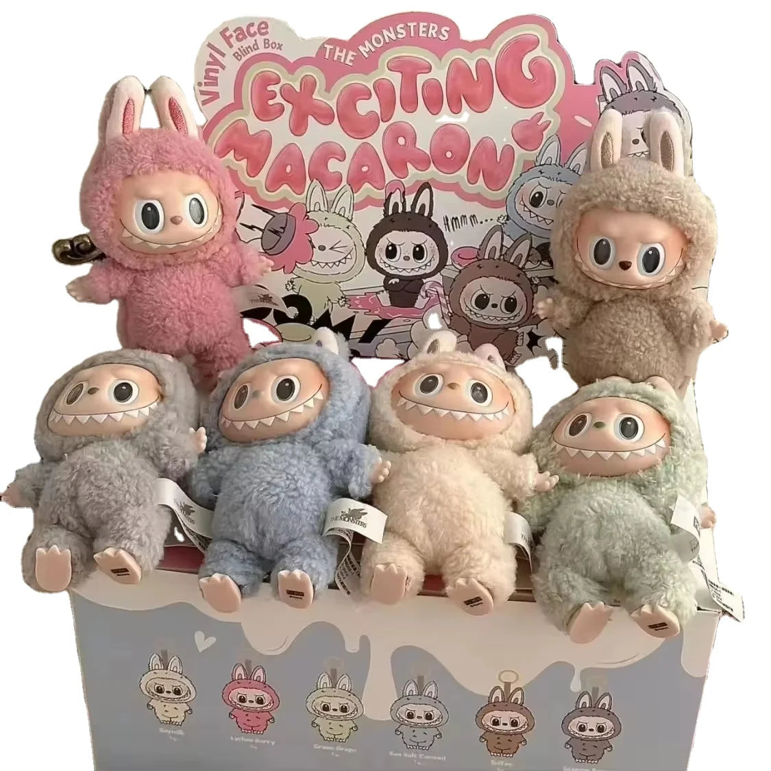 Exciting Macaron Series Plush Pendant Blind Box Set