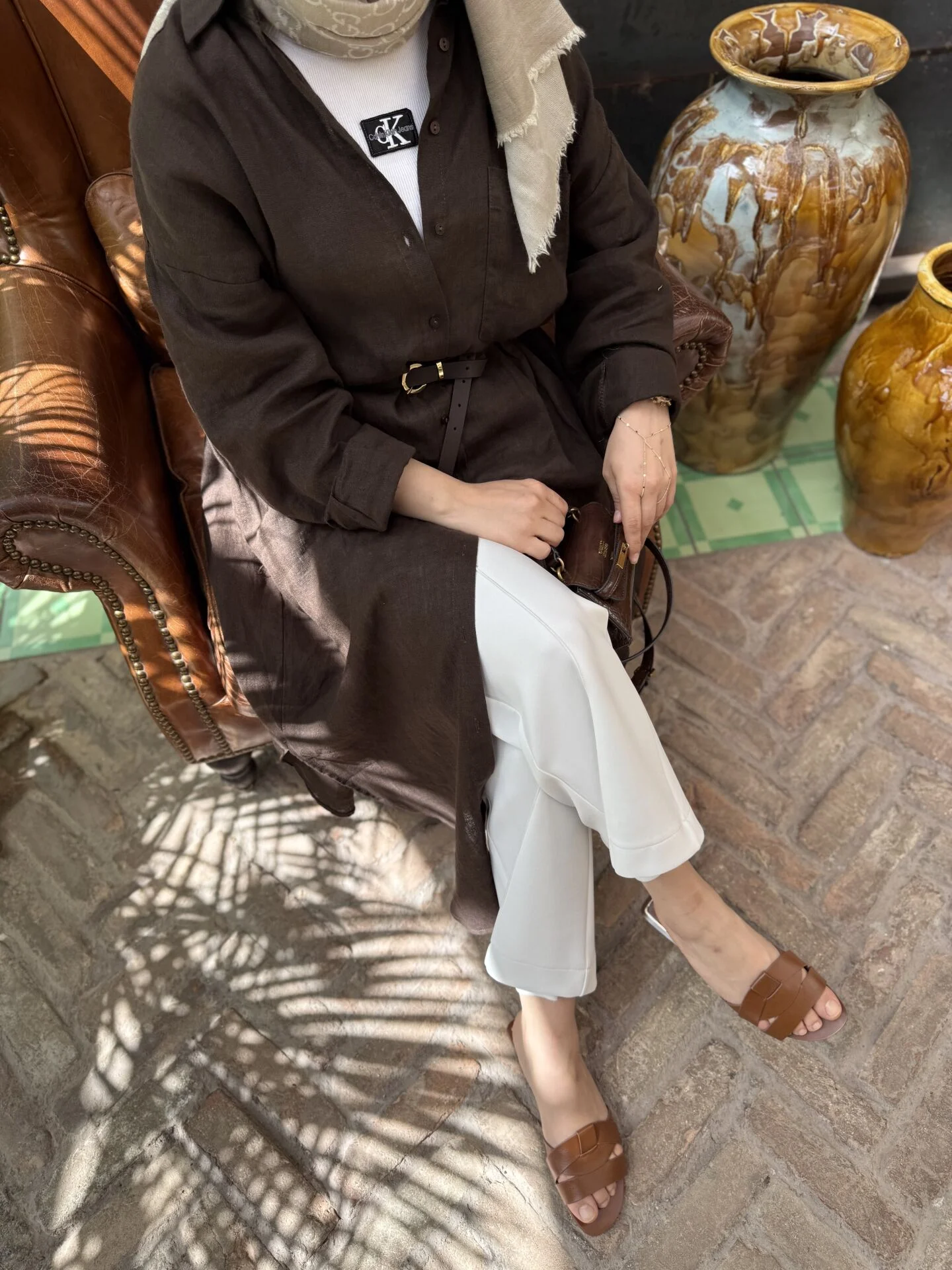 Premium %100 Linen Relaxed Fit Maxi Shirt
