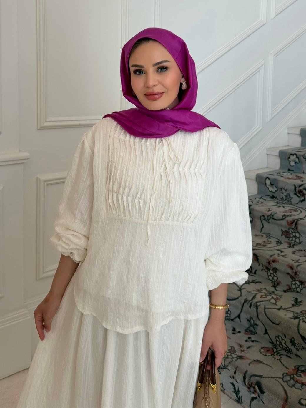 Sabo Skirt Set – Ecrou Colour Two-Piece Outfit