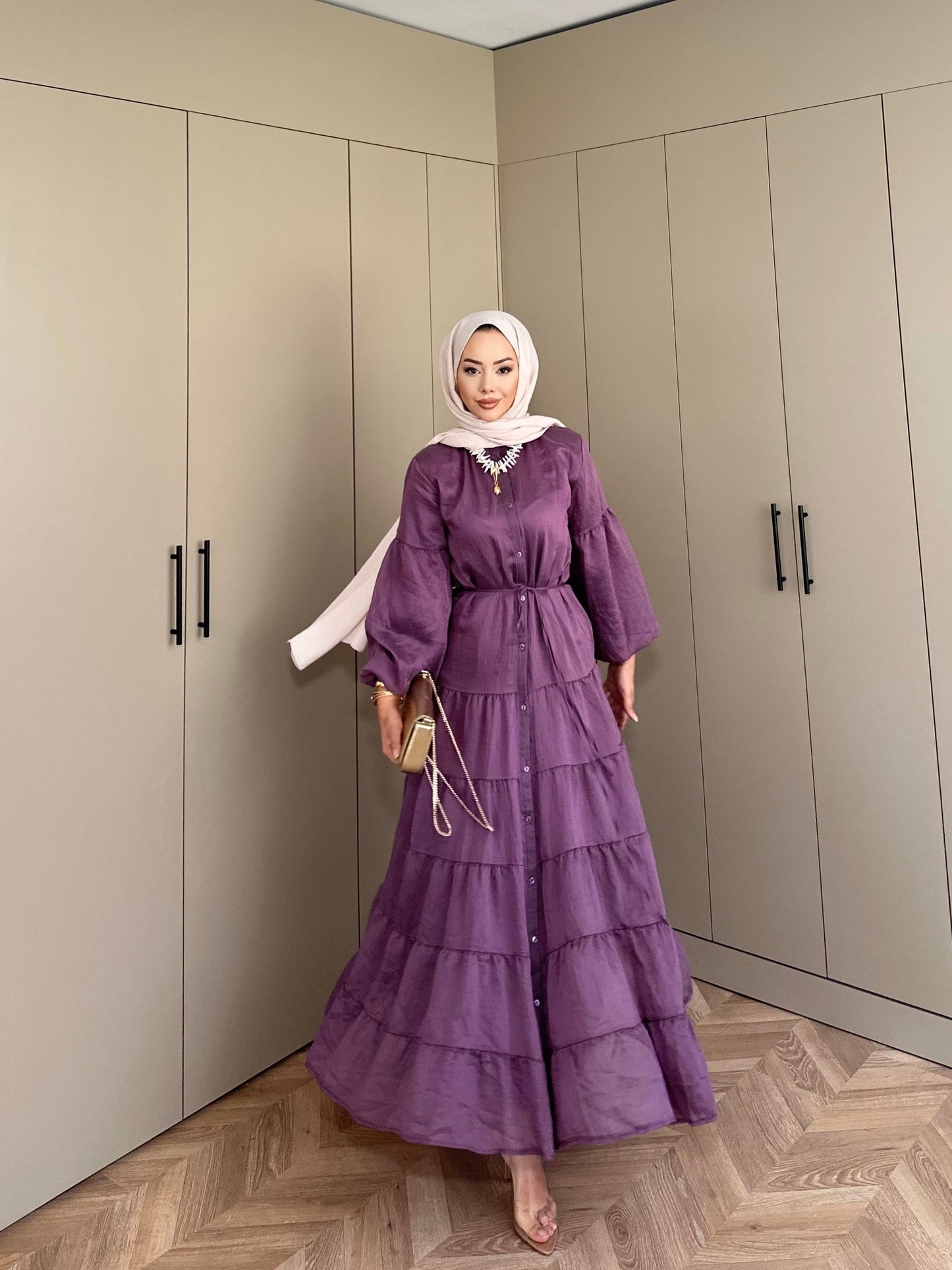 Purple Layered Maxi Dress