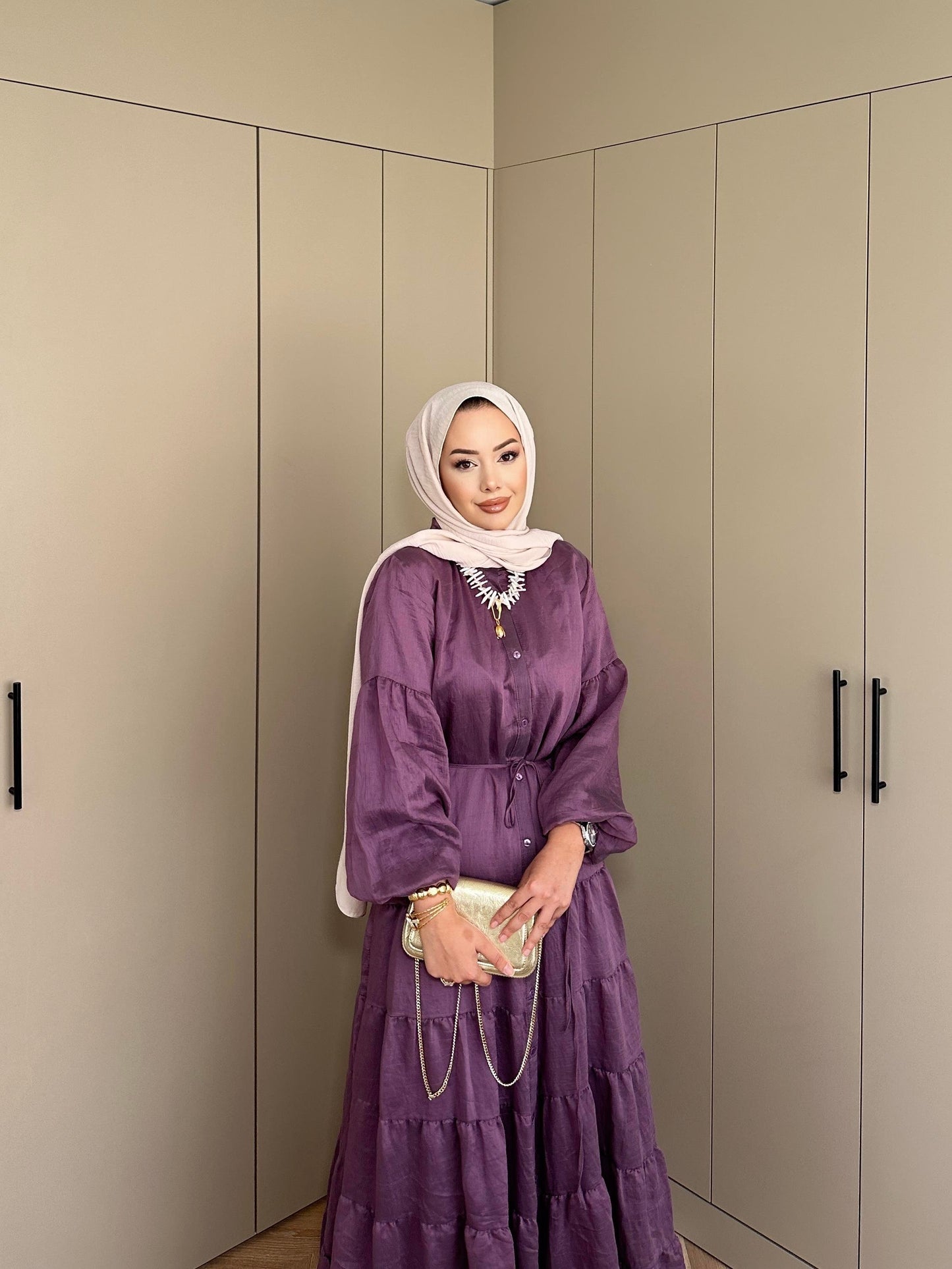 Purple Layered Maxi Dress