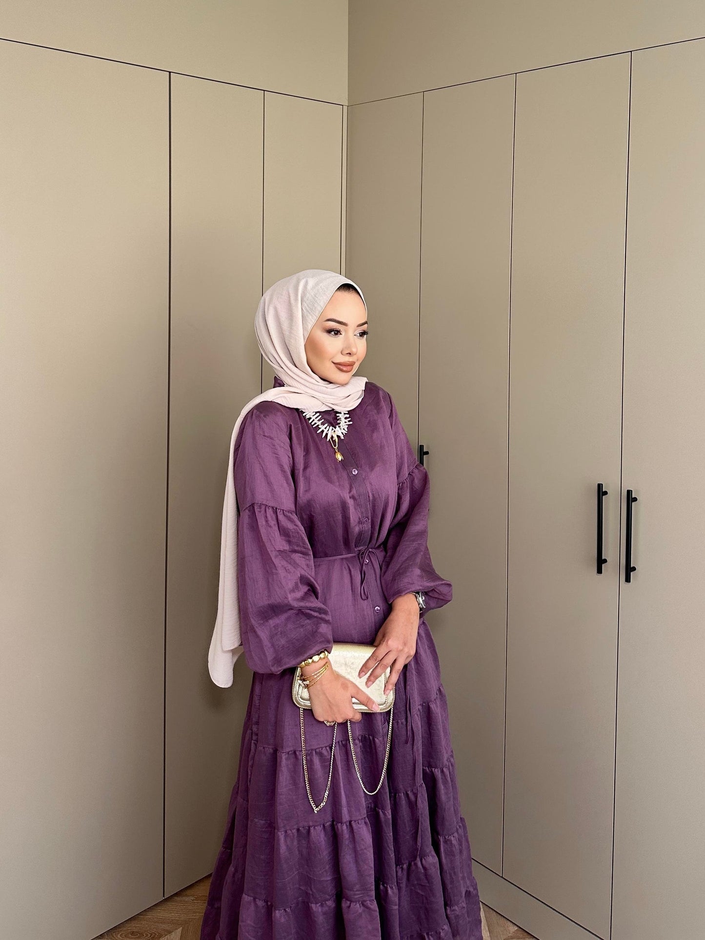 Purple Layered Maxi Dress