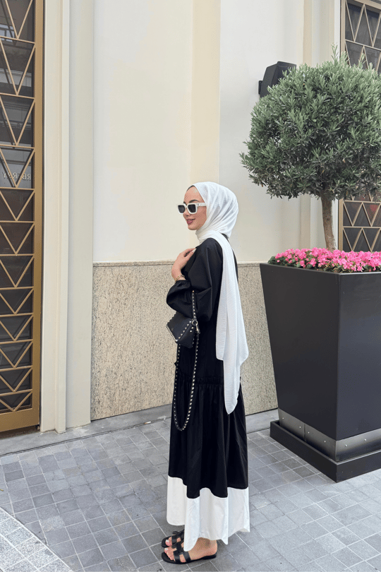 Poplin Black Dress