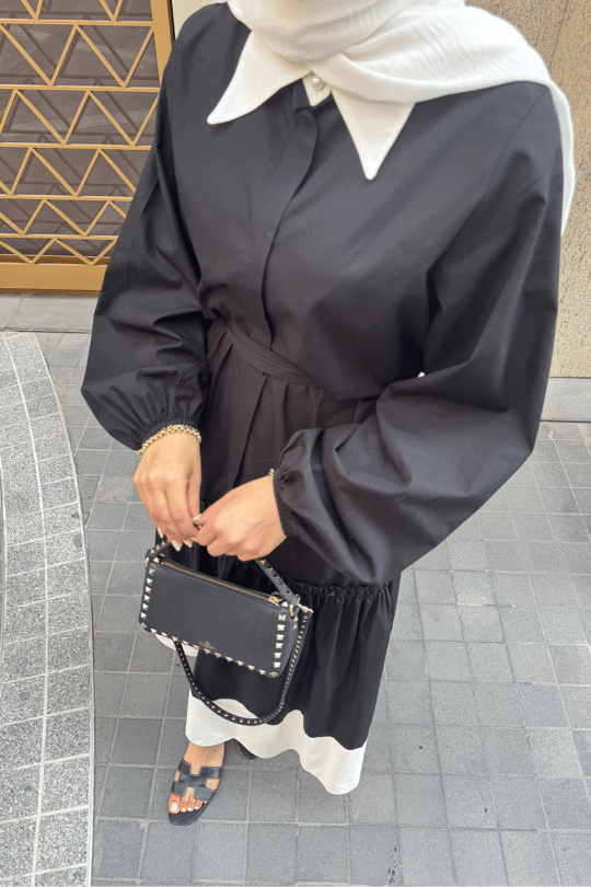 Poplin Black Dress