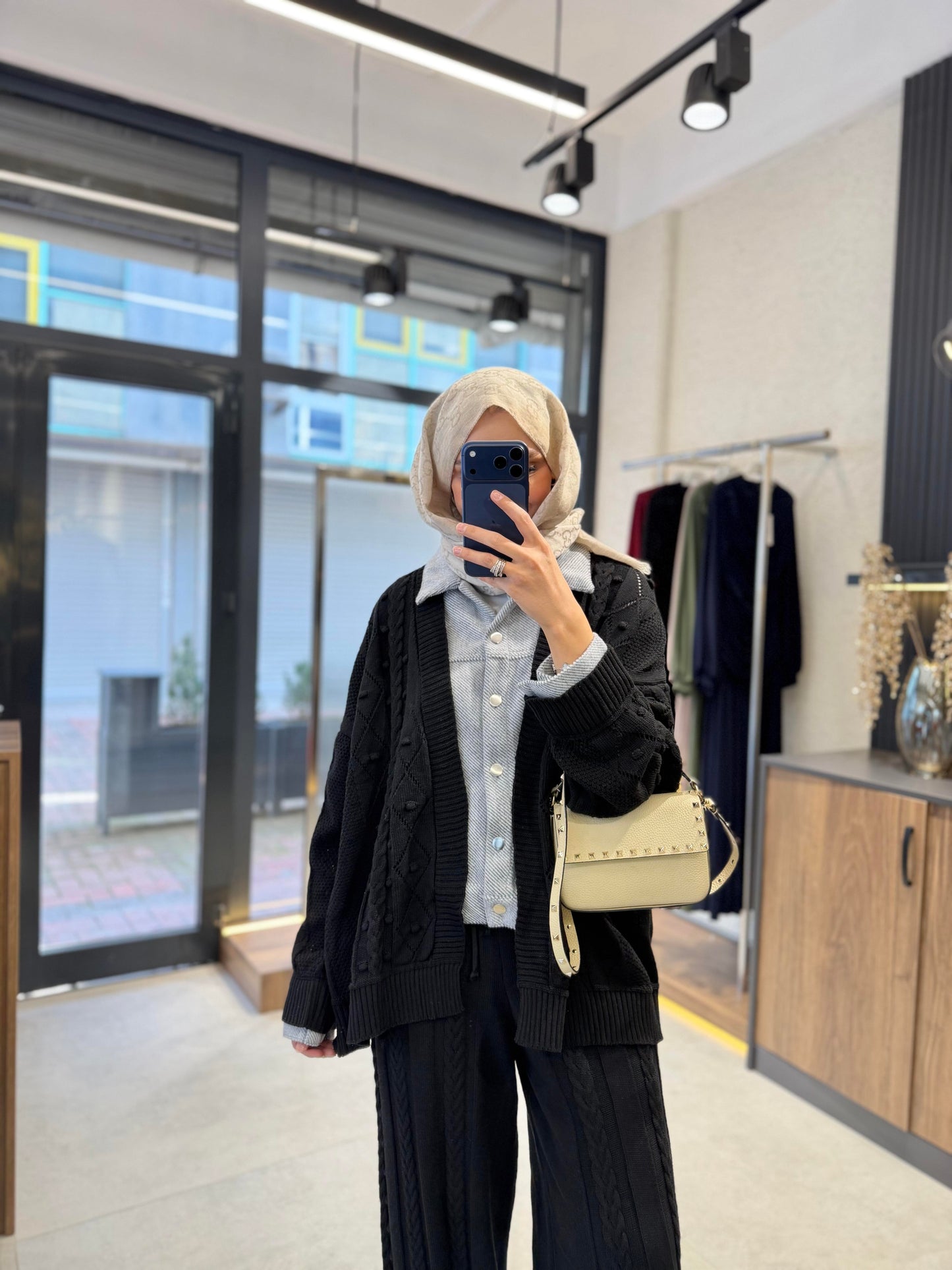 Black Soft Knit Cardigan & Pants