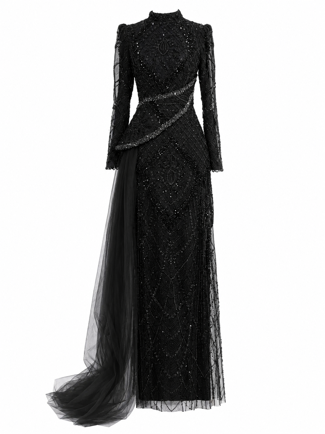 Violette Evening Dress - Black