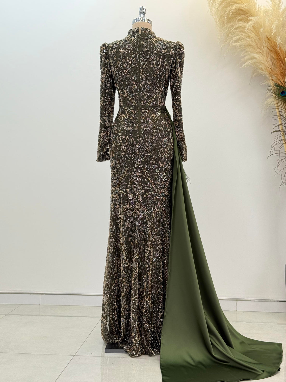 Alessa Evening Dress - Khaki - view 4