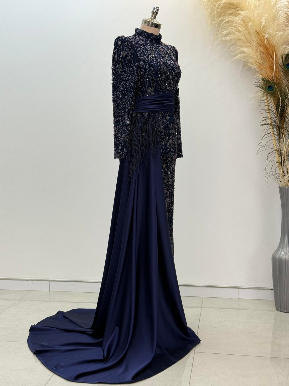 Alessa Evening Dress - Navy - view 3