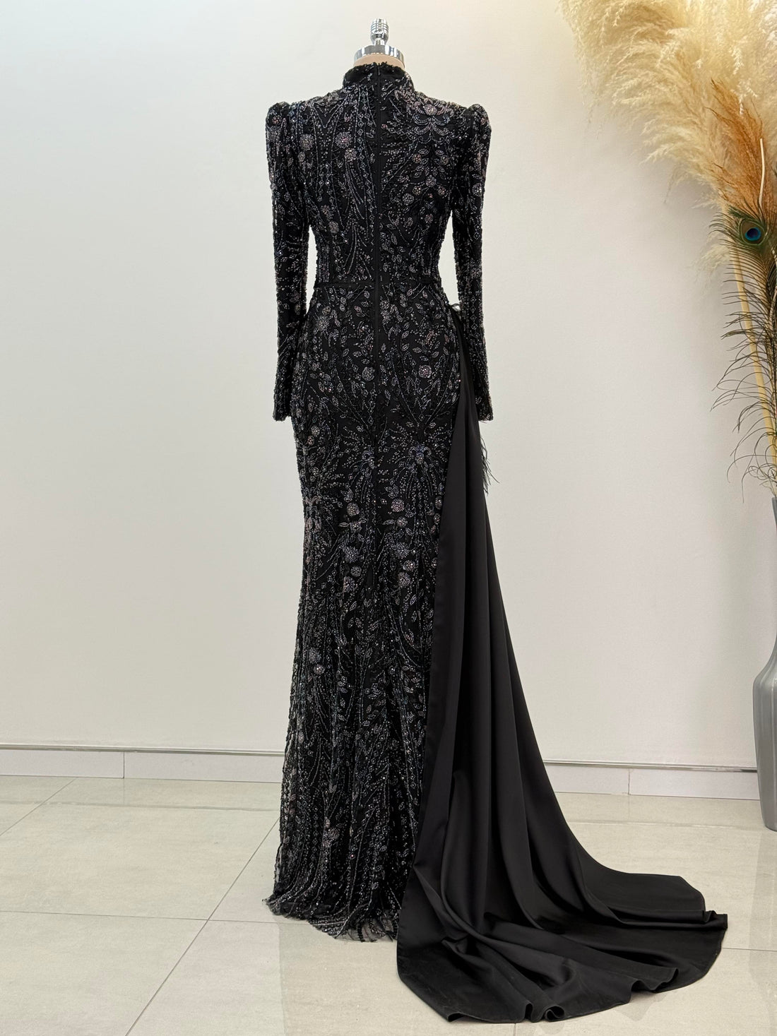 Alessa Evening Dress - Black-Lilac - view 4