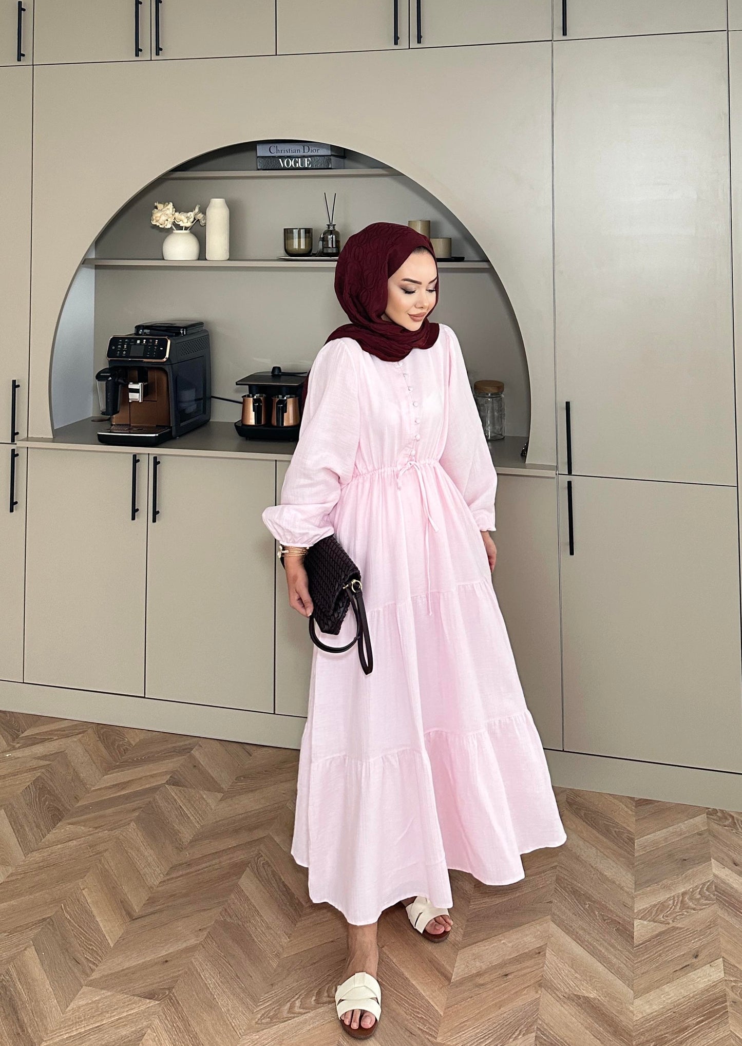 Maxi Muslin Dress – Pink