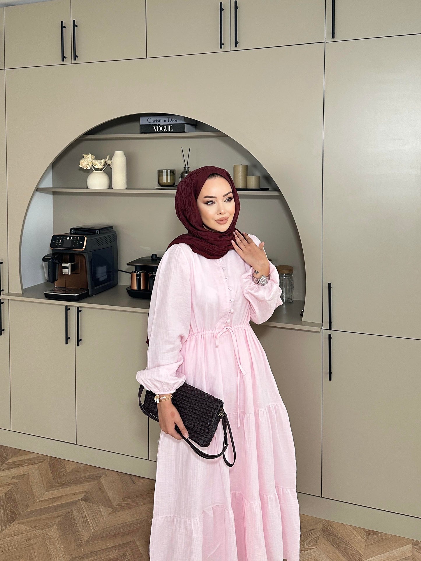 Maxi Muslin Dress – Pink