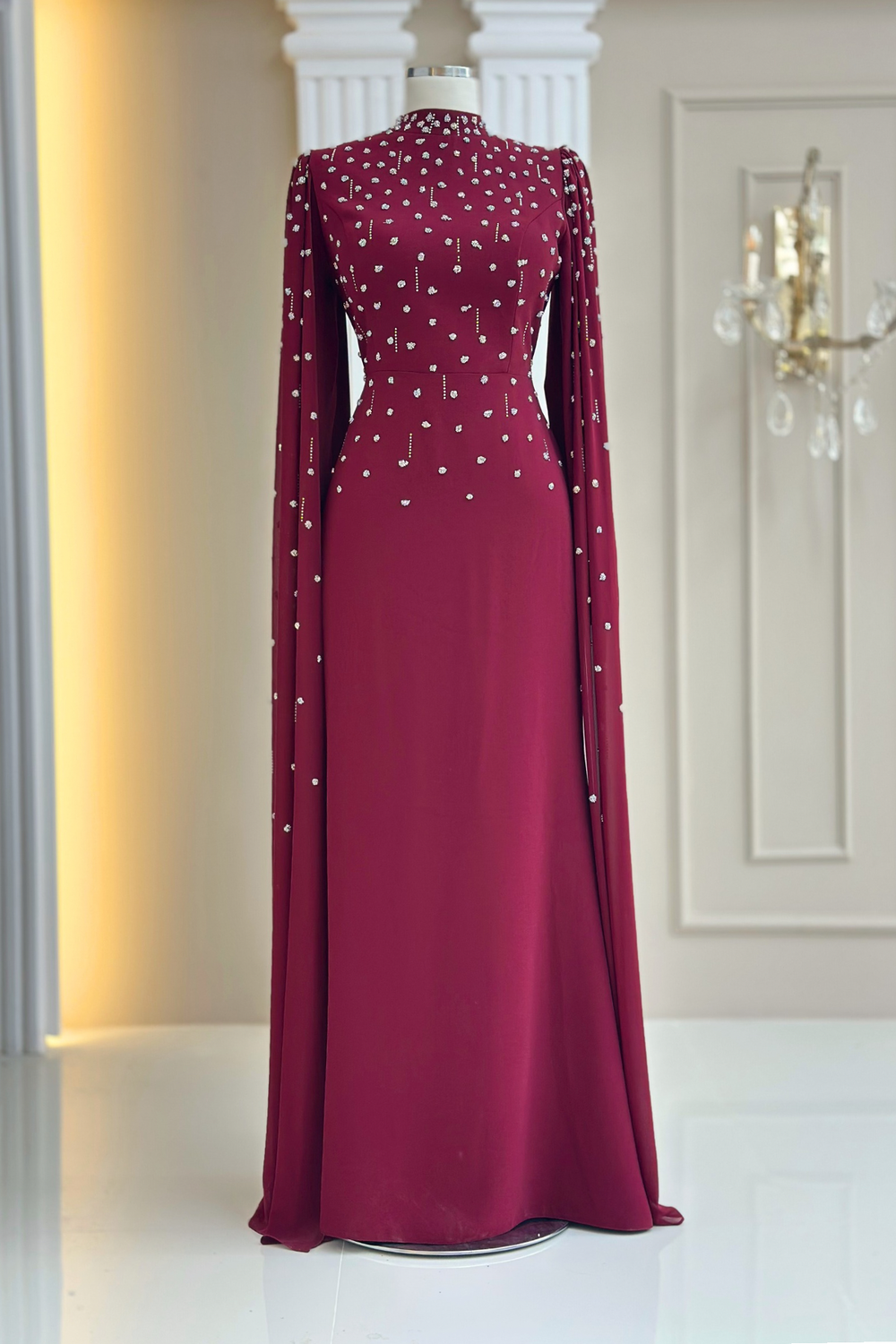 Afra Modest Evening Dress - Burgundy