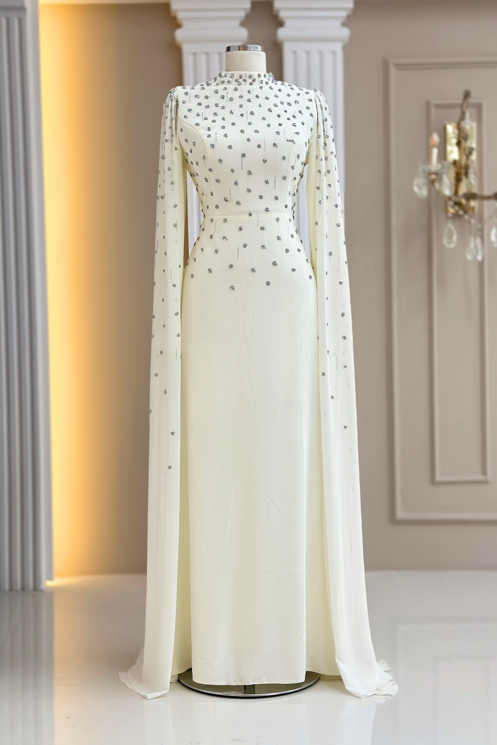 Afra Modest Evening Dress - Ivory