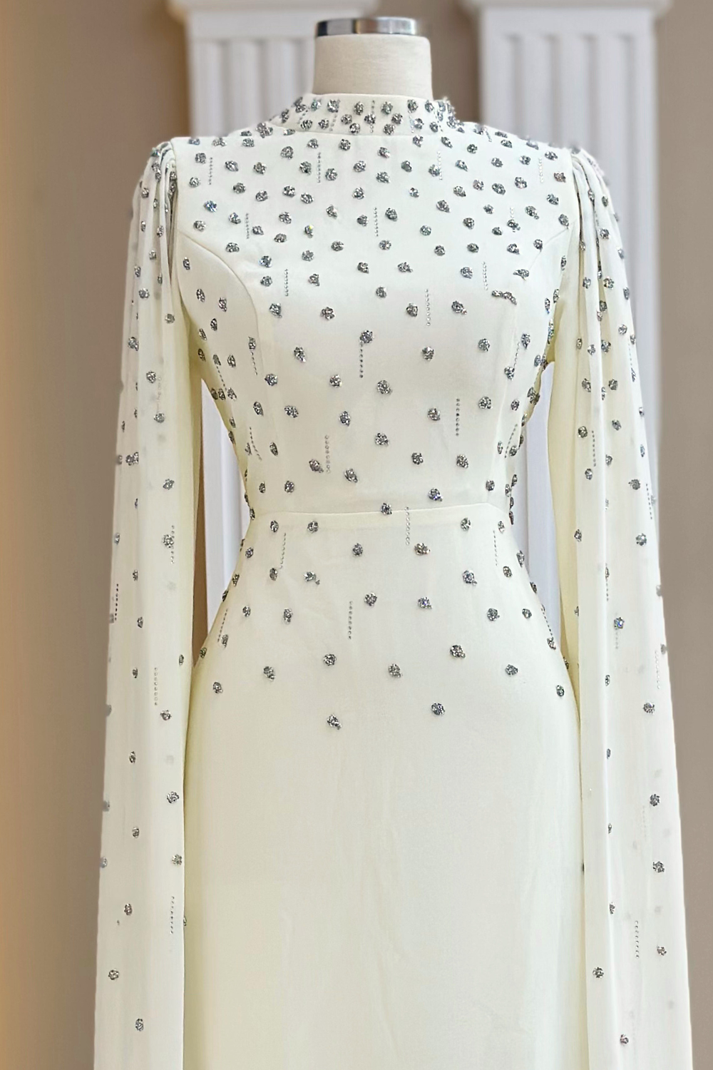 Afra Modest Evening Dress - Ivory