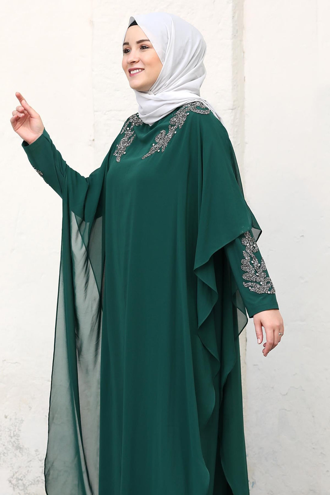 Beste Modest Evening Dress - Emerald