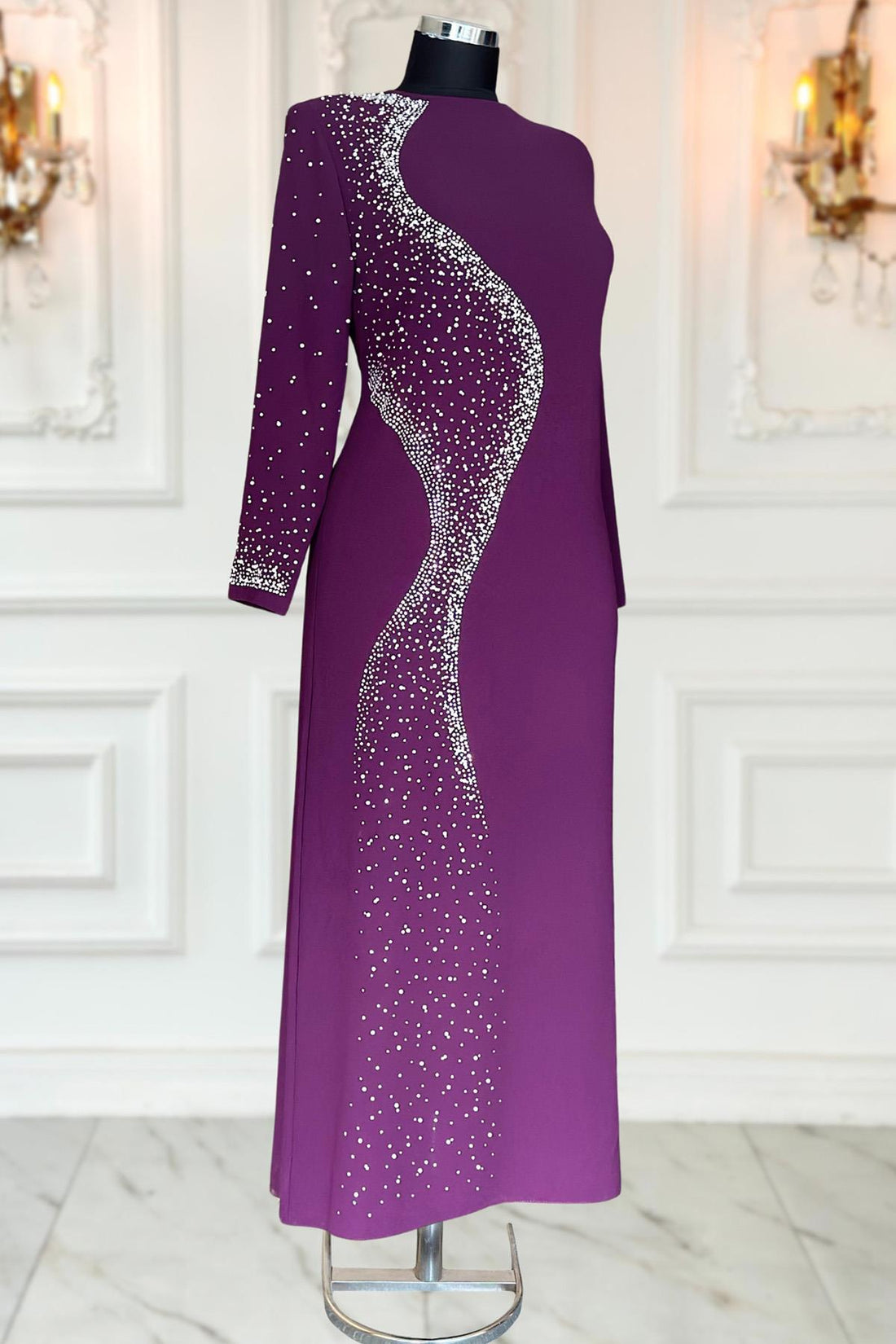 Didar Modest Evening Dress - Plum