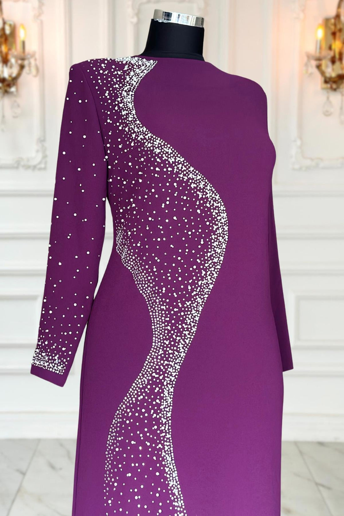 Didar Modest Evening Dress - Plum