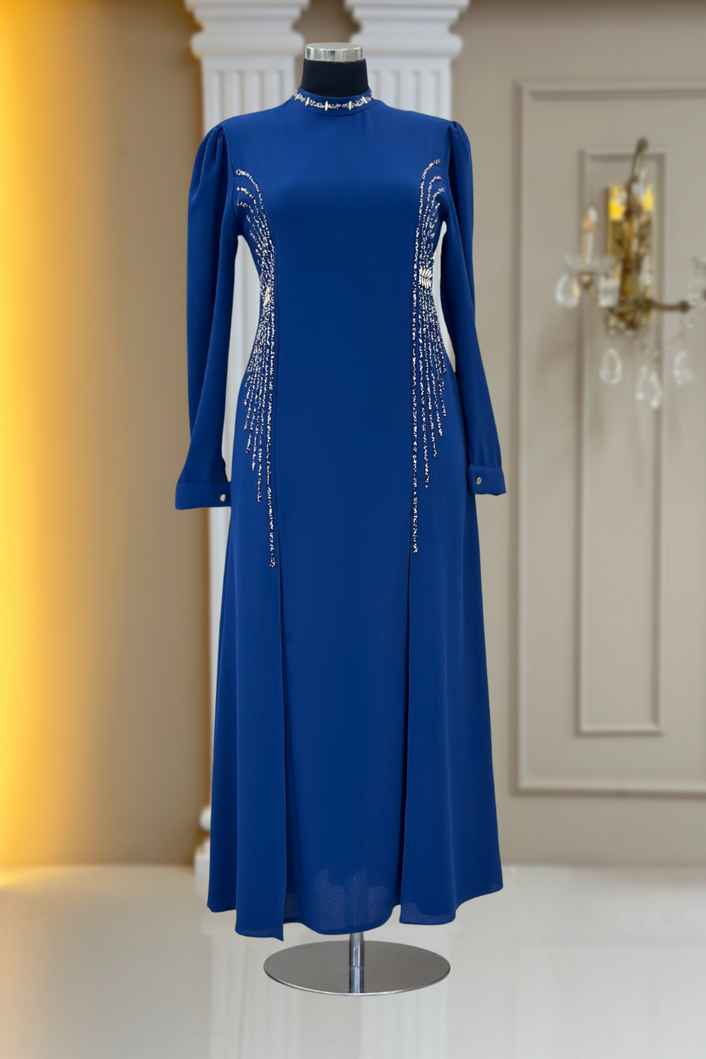 Duru Modest Evening Dress - Indigo