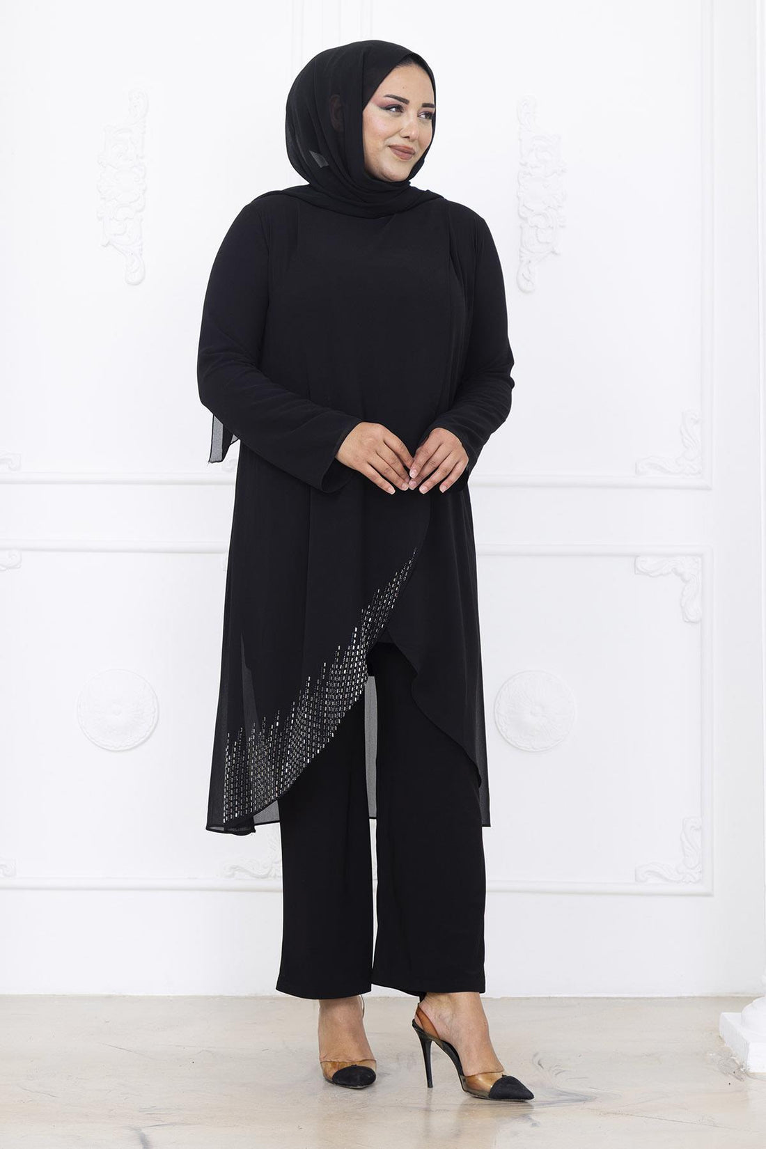 Esin Modest Evening Set - Black
