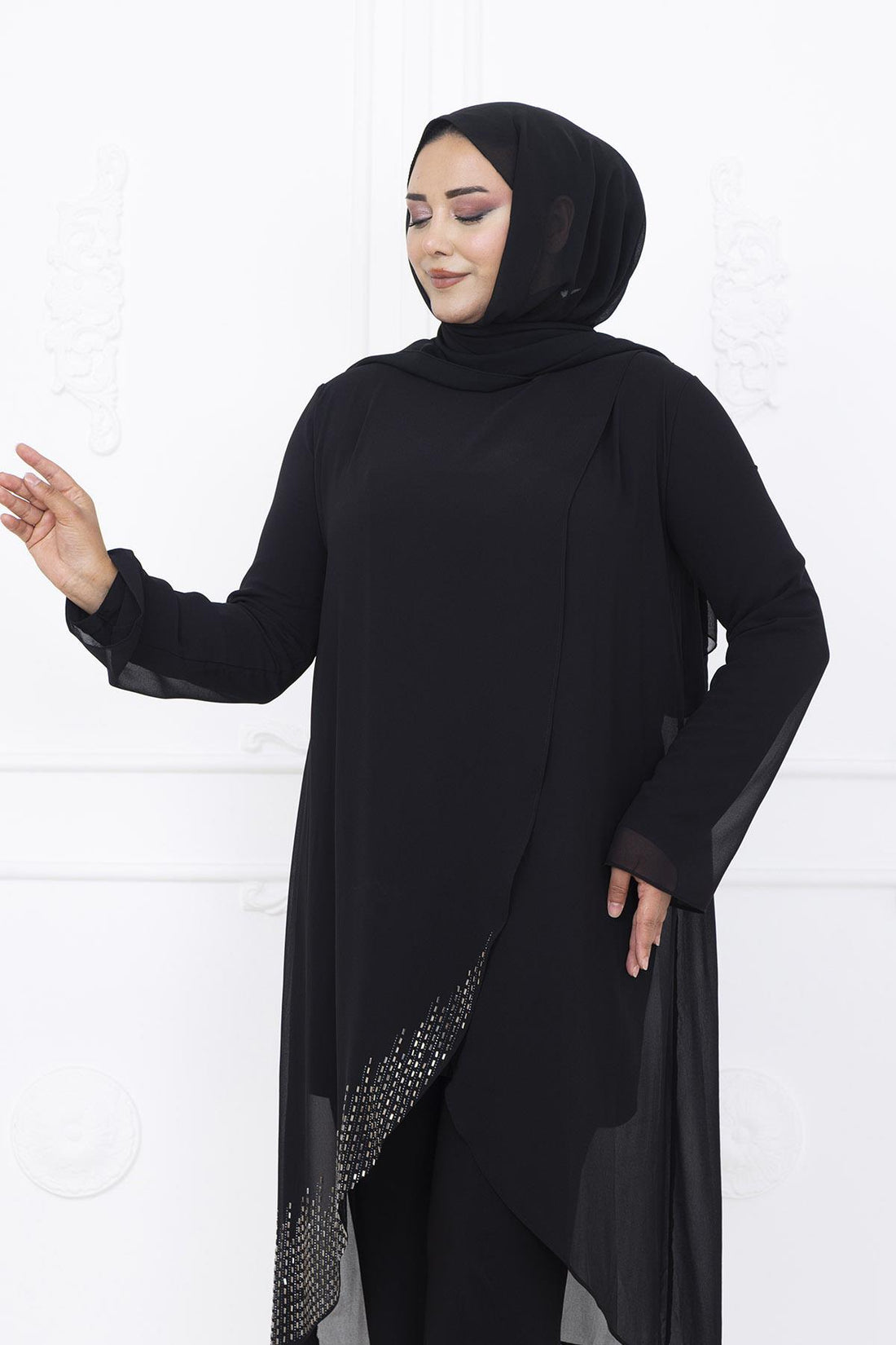 Esin Modest Evening Set - Black