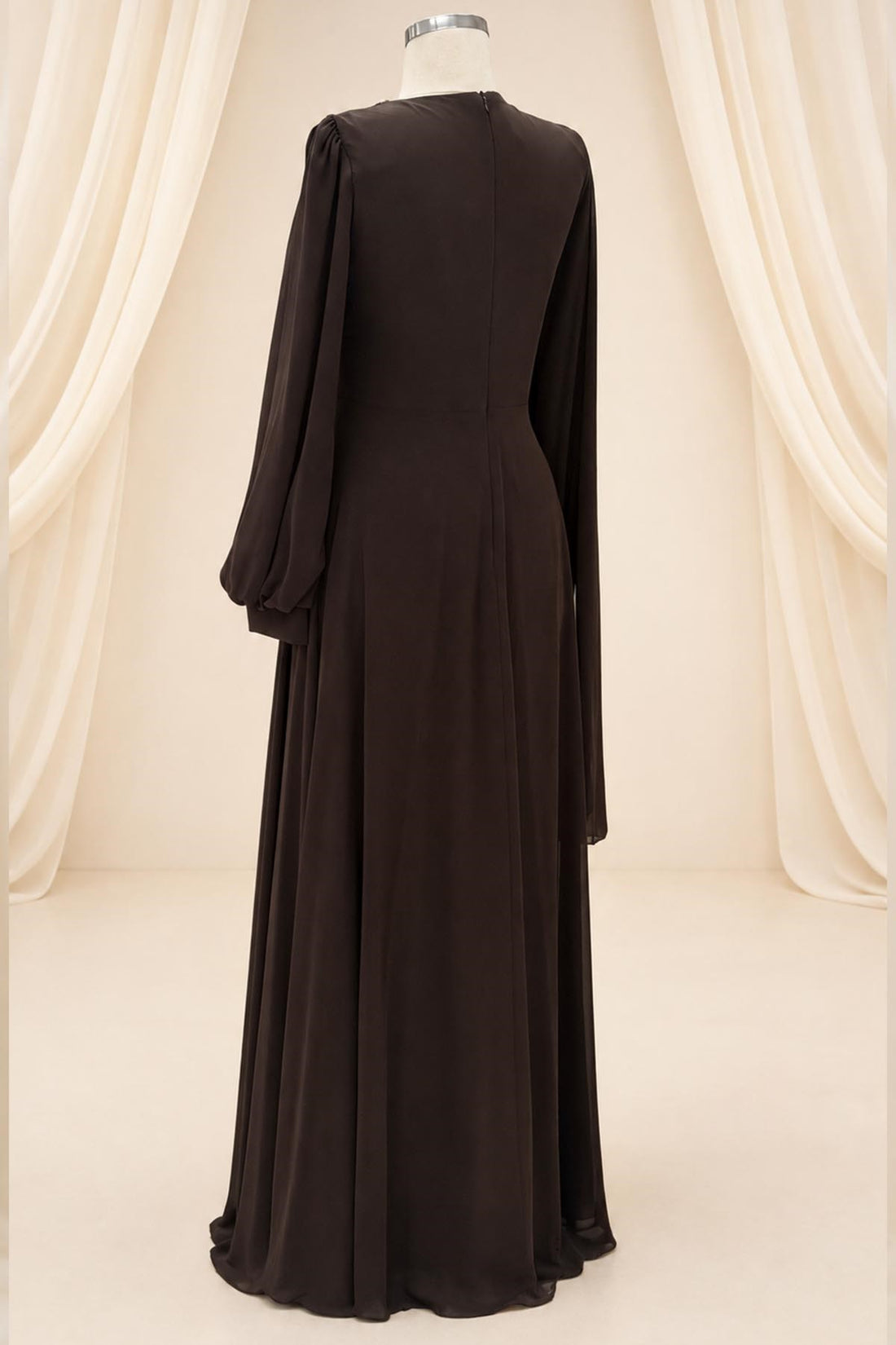 Feza Modest Evening Dress - Brown