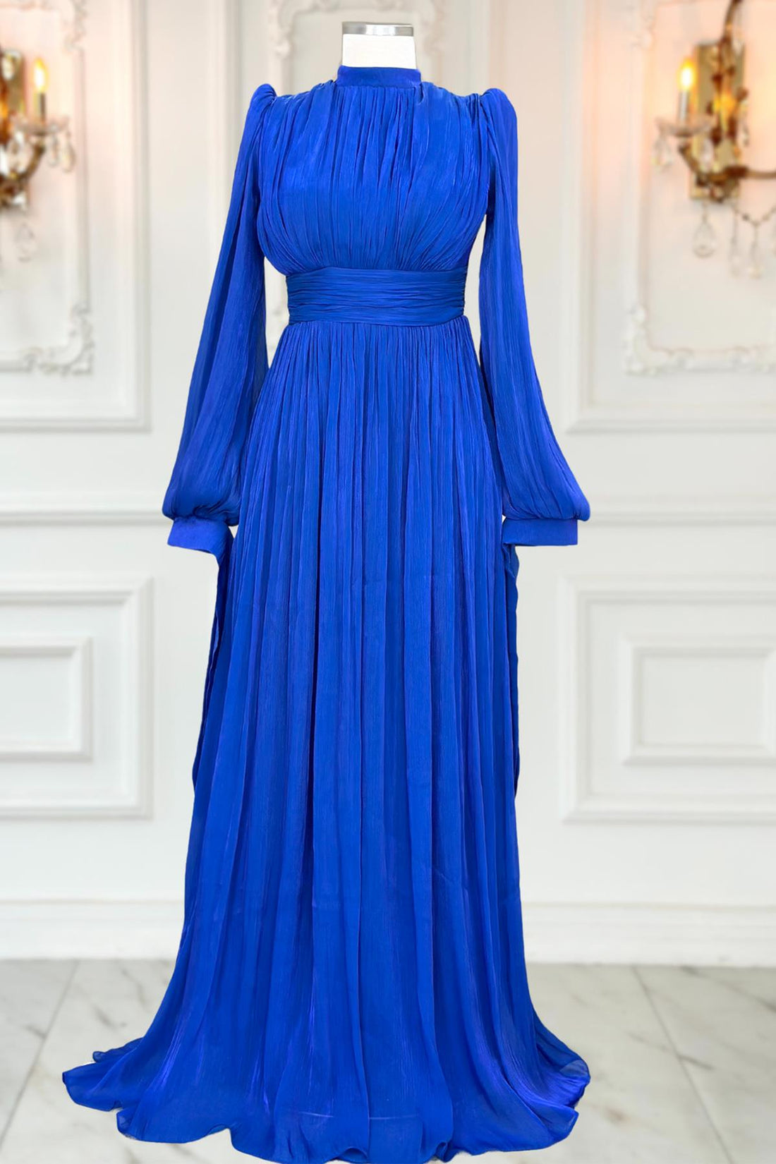 Nida Modest Evening Dress - Royal Blue