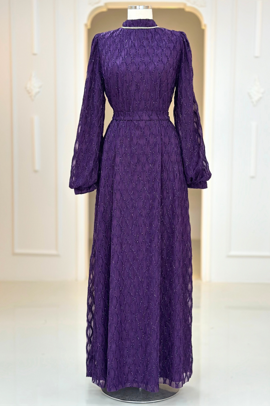 Ravza Modest Evening Dress - Plum