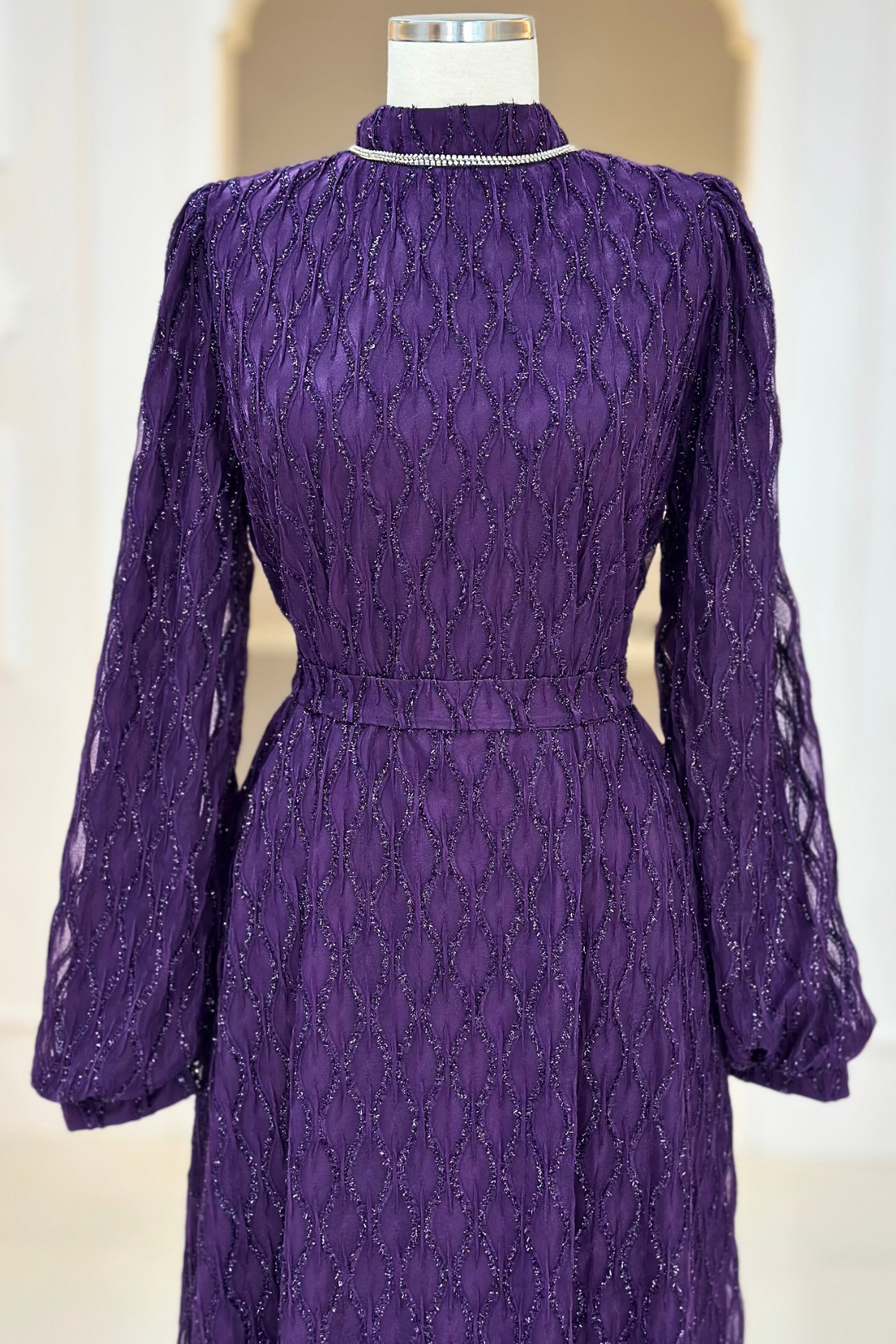 Ravza Modest Evening Dress - Plum