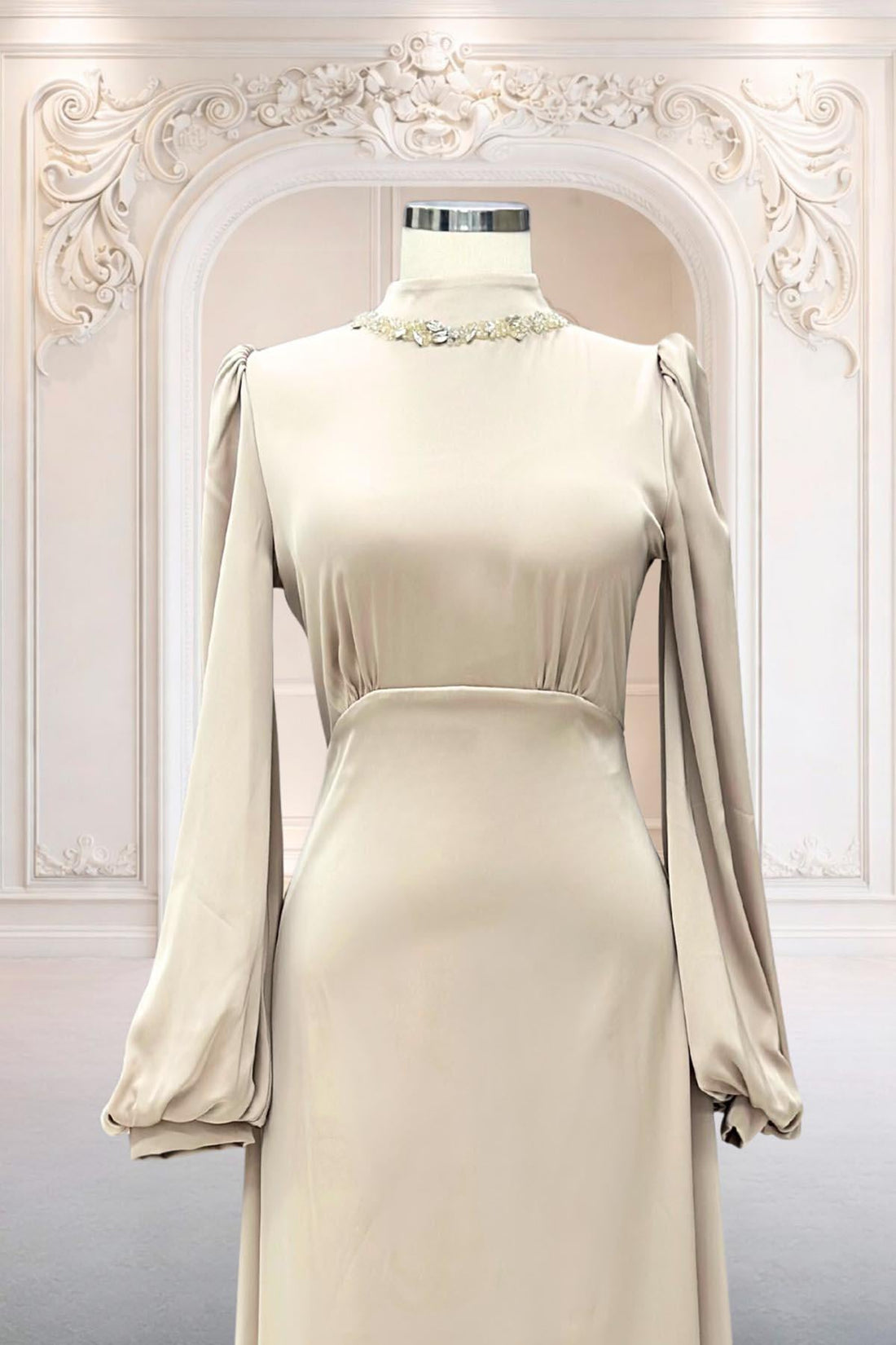 Rüya Modest Evening Dress - Beige