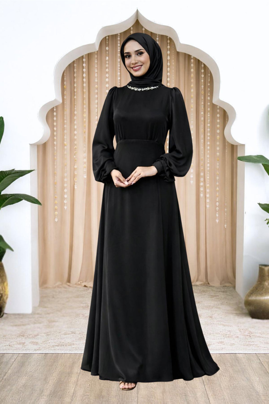 Rüya Modest Evening Dress - Black