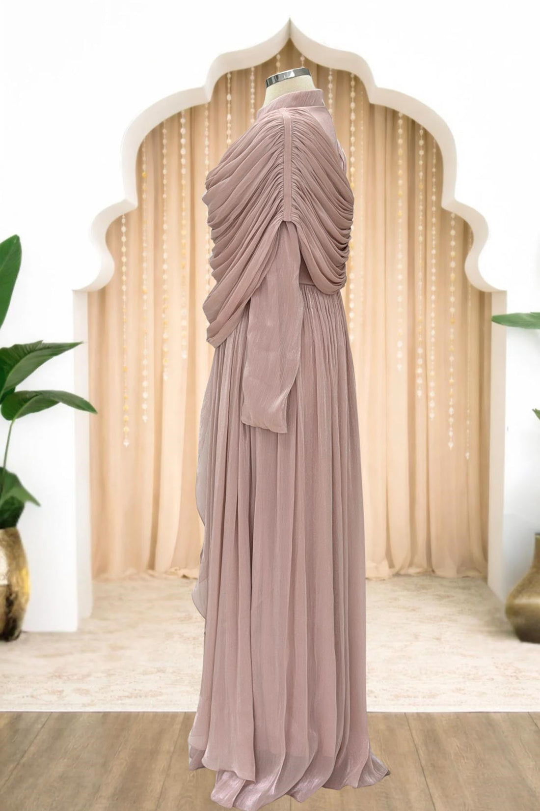 Sumru Modest Evening Dress - Blush Pink