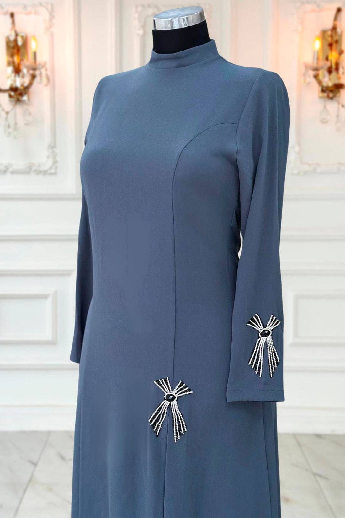 Tuay Modest Evening Dress - Anthracite
